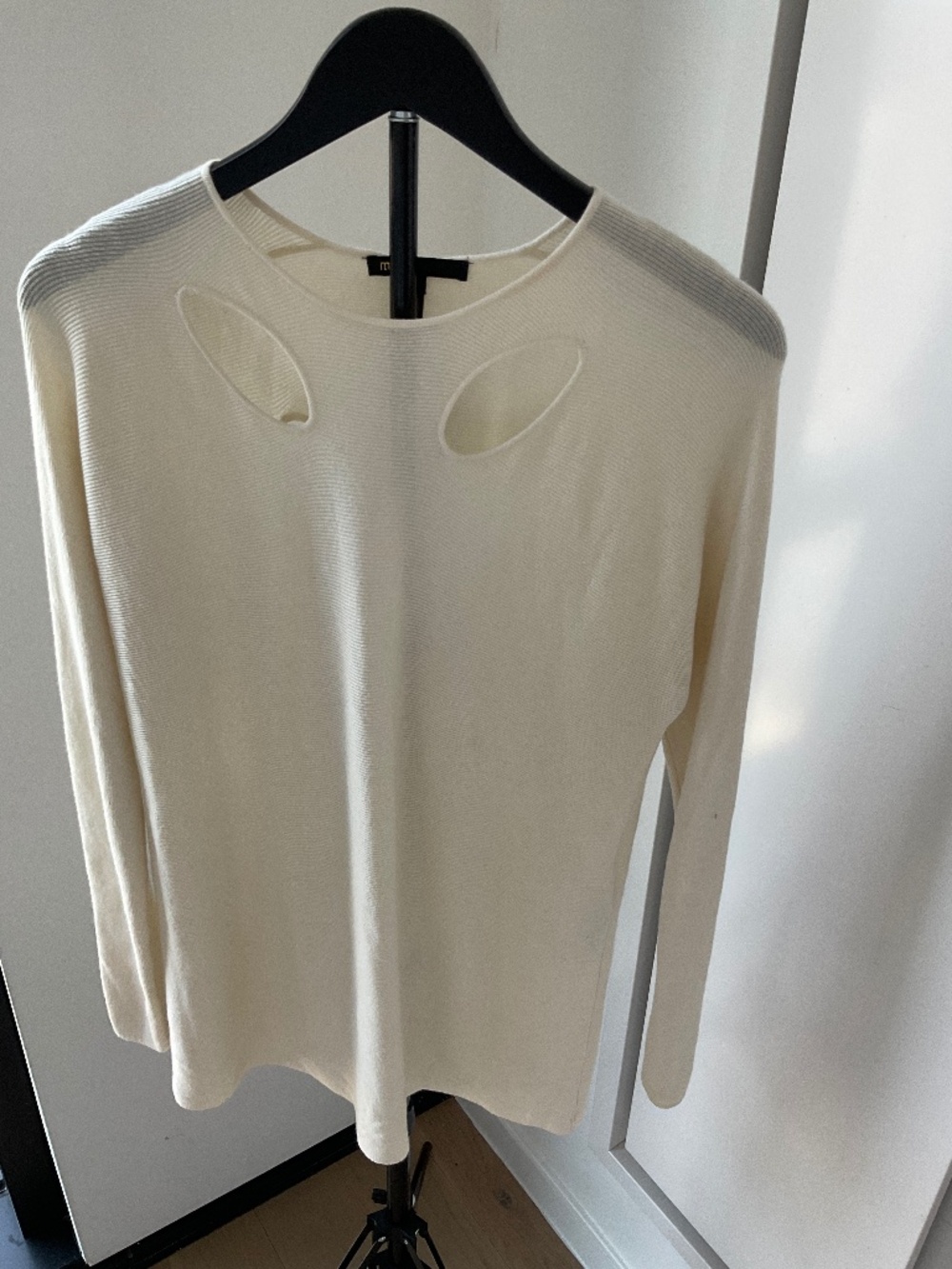 Maje Madison Cutout Sweater Cream Size 1